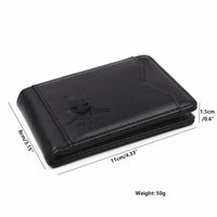 Thumbnail for Men’s Leather Bat Hero Wallet – Slim Bifold Card Holder with Cutout Eyes | Superhero Gift for Him