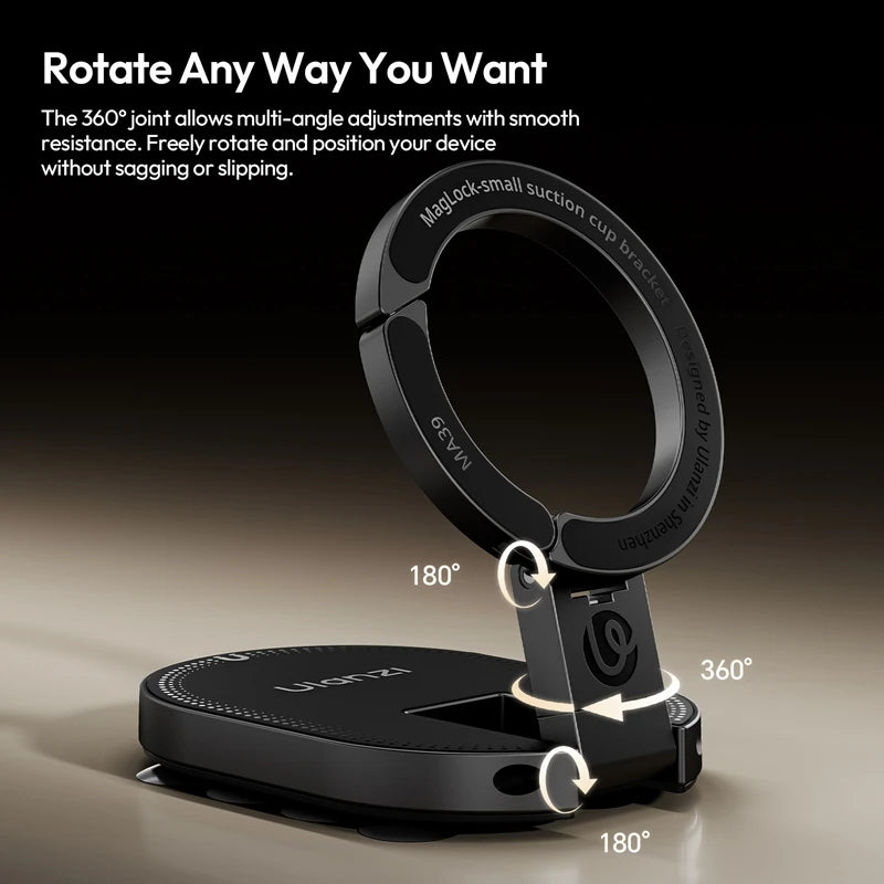 Ulanzi MA39 MagLock Suction Cup Phone Mount – Magnetic Stand for Smartphones | Glass, Windows, Mirrors, Laptops