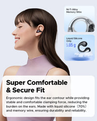 SoundPEATS PearlClip Pro Open-Ear Clip Earphones - Bluetooth 5.4 | AI ENC, 12mm Dual-Magnet Driver, 24H Battery, IPX5, Spatial Audio