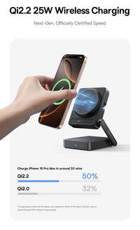 Baseus Qi2.2 3-in-1 Magnetic Wireless Charger - Charge iPhone + Apple Watch + AirPods Together | 25W Fast Charging, No Cable Mess