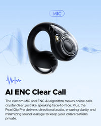 SoundPEATS PearlClip Pro Open-Ear Clip Earphones - Bluetooth 5.4 | AI ENC, 12mm Dual-Magnet Driver, 24H Battery, IPX5, Spatial Audio