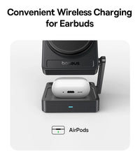Baseus Qi2.2 3-in-1 Magnetic Wireless Charger - Charge iPhone + Apple Watch + AirPods Together | 25W Fast Charging, No Cable Mess
