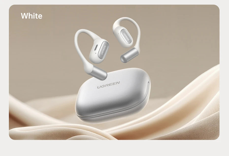 UGREEN FitBuds Open-Ear Earphones - Bluetooth 6.0 Ear-Hook TWS | Spatial Audio, 30H Battery, USB-C, Metal & Silicone Build