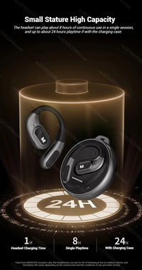 Monster AC330 OWS Open-Ear Headphones - Bluetooth 5.4 | ENC Call Noise Cancelling, 360° Surround Sound, 24H Battery, Waterproof Sport Headset