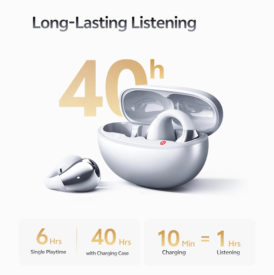 QCY Crossky C30S Open-Ear Clip-On Earbuds with LDAC