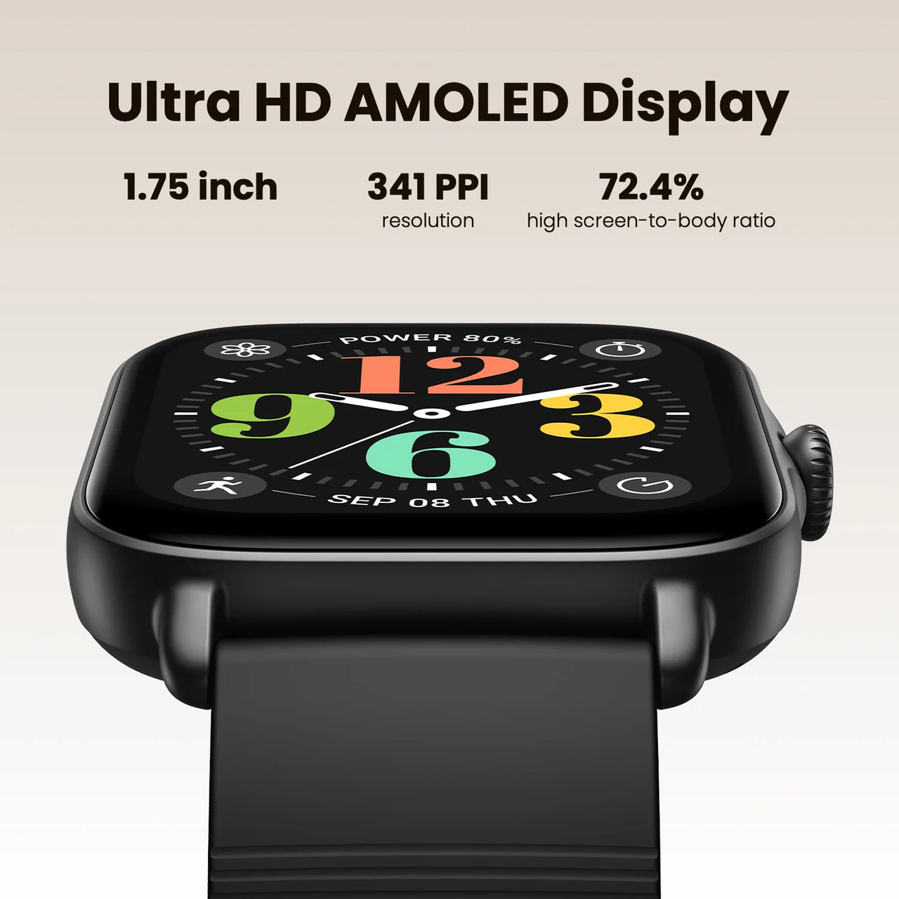 Amazfit GTS 4 Mini Smartwatch – 1.75" AMOLED, Alexa Built-In, Built-In GPS, 14-Day Battery | 150 Sports Modes