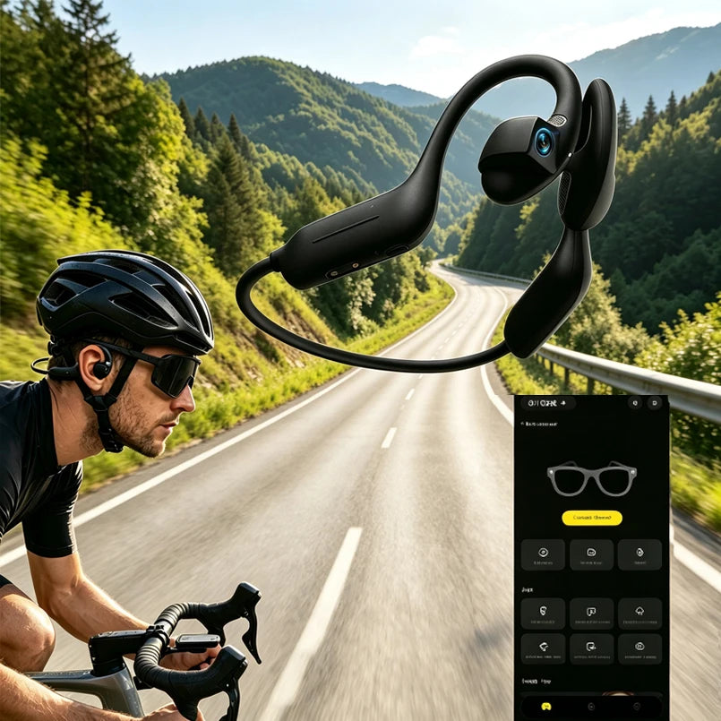 Lenovo Open-Ear Camera Headphones with 8MP Camera & AI Translation