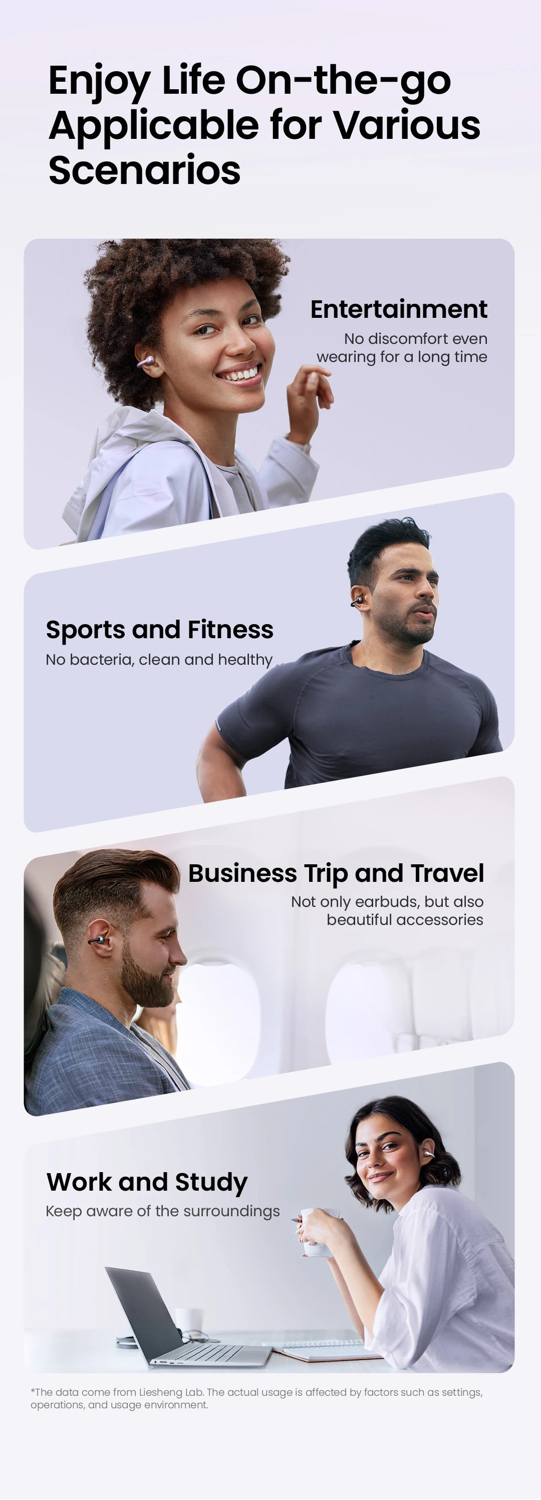 HAYLOU AirFree Ear Clip Earphones - Bluetooth 5.4 | AI Noise Reduction, 28H Battery, 360° Spatial Audio, Smart LED Display