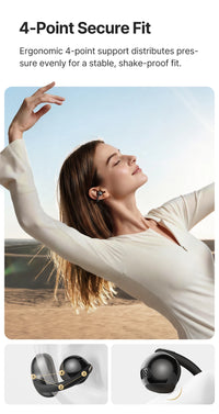 Baseus Bowie MC2 AIR Clip-on TWS Earbuds - Bluetooth 6.0 | 4-Mic ENC, 4 Drivers, Open-Ear Ear Clip, Waterproof Sport Wireless Earphones