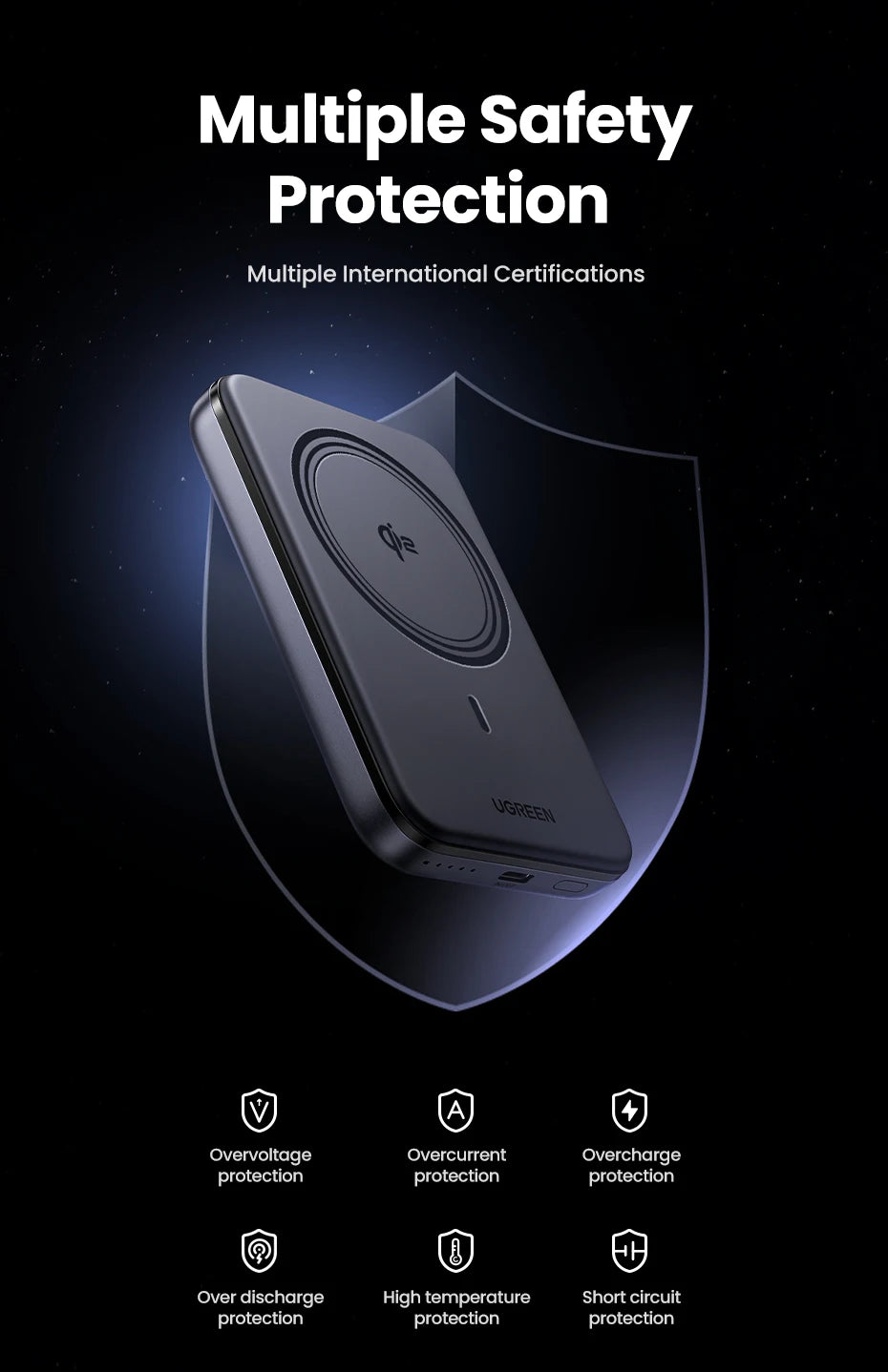 UGREEN Qi2 Magnetic Power Bank 10000mAh - 30W Fast Charging | MagSafe 15W Wireless, PD 30W USB-C, Two-Way Fast Charge, iPhone 17/16 Pro Max
