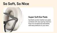 QCY H3 ANC Over-Ear Headphones - 43dB Hybrid ANC, Hi-Res Audio, Bluetooth 5.4 | 60H Battery, 40mm Driver, Transparency Mode, Wireless & Wired
