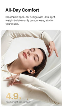 Baseus Bowie MC2 AIR Clip-on TWS Earbuds - Bluetooth 6.0 | 4-Mic ENC, 4 Drivers, Open-Ear Ear Clip, Waterproof Sport Wireless Earphones