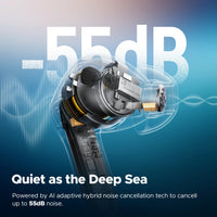 SOUNDPEATS Air5 Pro ANC Earbuds - 55dB Adaptive ANC, LDAC + aptX Lossless, Bluetooth 5.4 | 6-Mic AI ENC, 3D Spatial Audio, Hi-Res TWS
