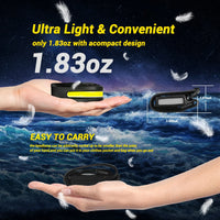 Thumbnail for 🔦 LumiBeam™ 230° LED Headlamp – Rechargeable Wide-Angle COB Light for Camping, Running & Work