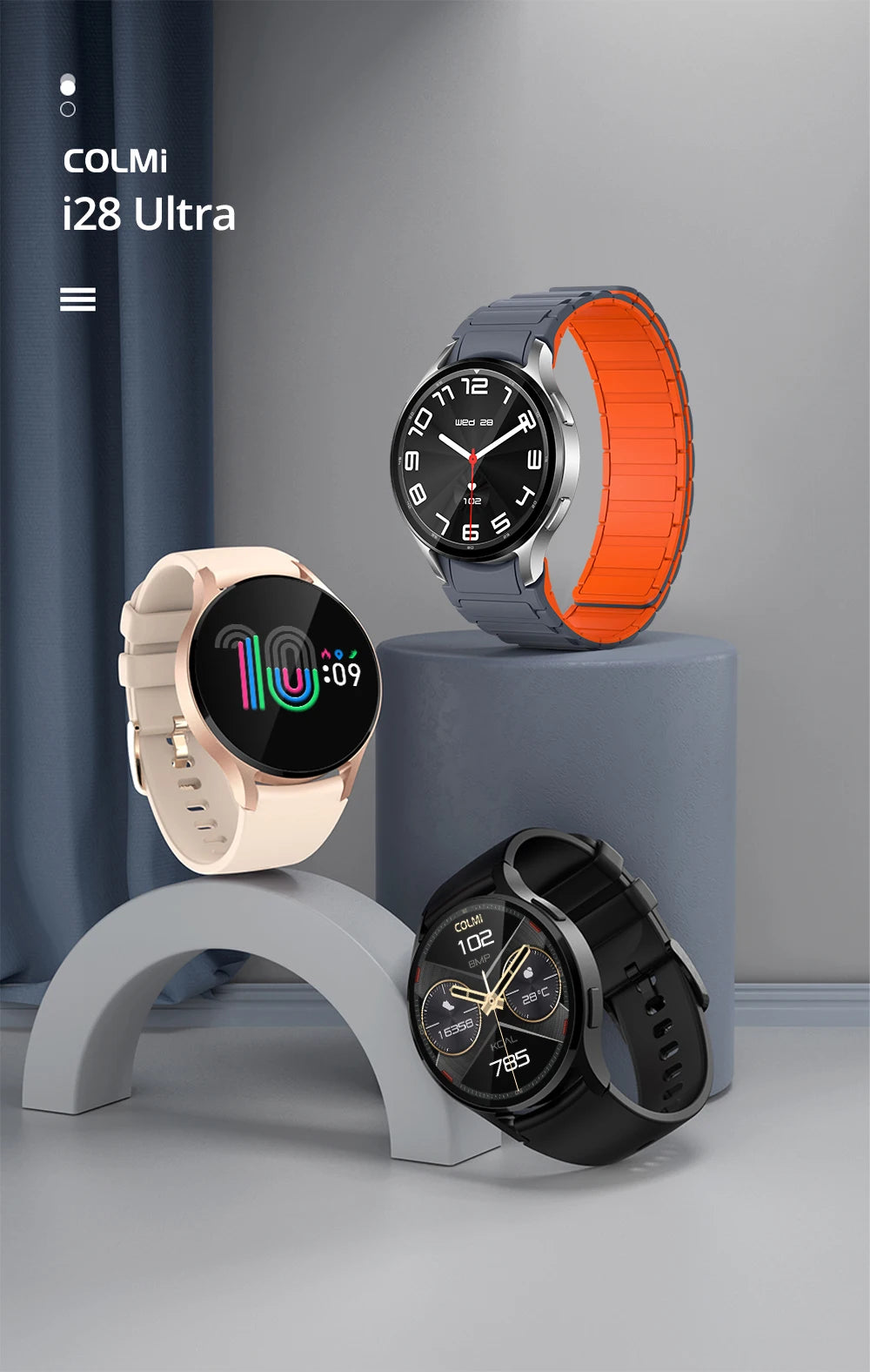 COLMI i28 Ultra AI Smartwatch – 1.43" AMOLED, AI Assistant, Muslim Prayer, Bluetooth Calling | IP68 | Men & Women