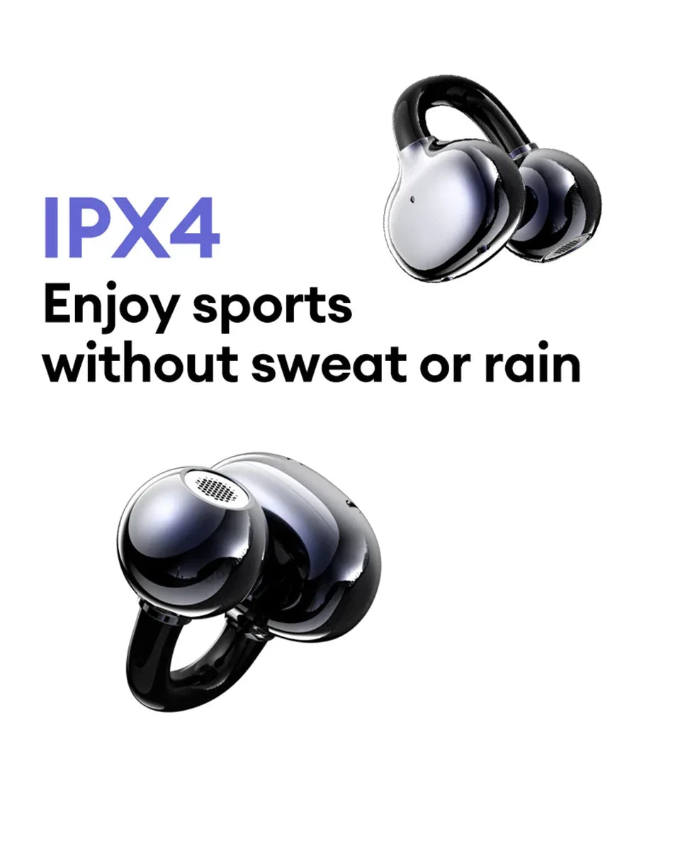 Lenovo LE302 Ear Clip Wireless Earphones - Bluetooth 6.0 | Active Noise Cancelling, HiFi Stereo, Waterproof Sport Headphones
