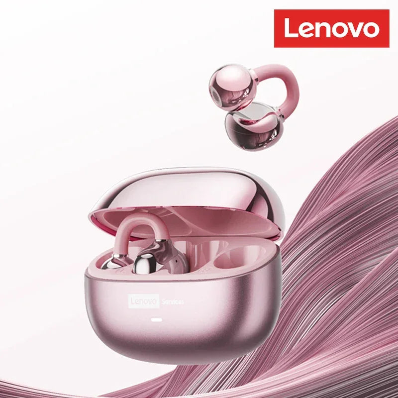 Lenovo LE302 Ear Clip Wireless Earphones - Bluetooth 6.0 | Active Noise Cancelling, HiFi Stereo, Waterproof Sport Headphones