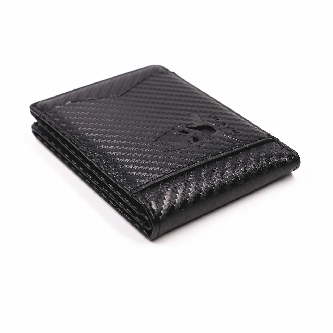 Men’s Leather Bat Hero Wallet – Slim Bifold Card Holder with Cutout Eyes | Superhero Gift for Him