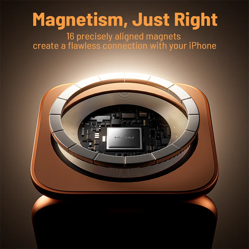 KUXIU X40 Turbo 3-in-1 Wireless Charging Stand - Qi2.2 Certified 25W Fast Charging | Foldable MagSafe Charger for iPhone, Apple Watch & AirPods