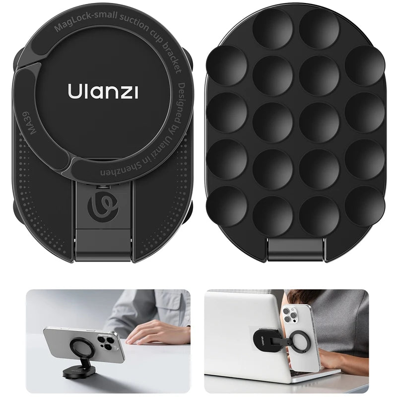 Ulanzi MA39 MagLock Suction Cup Phone Mount – Magnetic Stand for Smartphones | Glass, Windows, Mirrors, Laptops