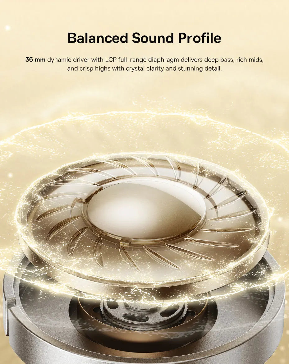 Baseus Bowie MH1 Over-Ear Headphones - 48dB ANC, LDAC Hi-Res, Bluetooth 6.0 | 80H Battery, 36mm Driver, Wireless & Wired