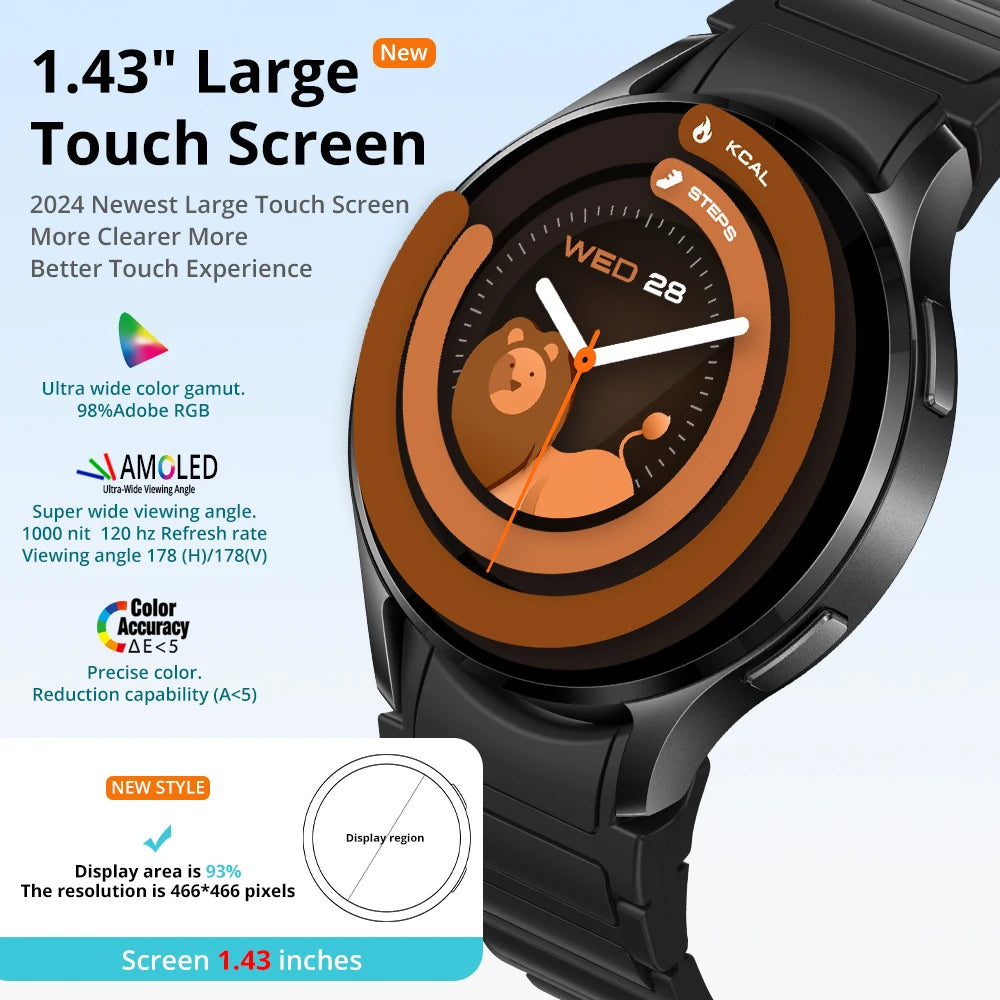 COLMI i28 Ultra AI Smartwatch – 1.43" AMOLED, AI Assistant, Muslim Prayer, Bluetooth Calling | IP68 | Men & Women