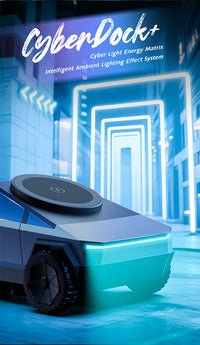 CyberDock™ Qi2 3-in-1 Wireless Charging Station - 15W Fast Charge for iPhone 16 15 14 Pro Max, Apple Watch & AirPods | Cybertruck-Inspired Design