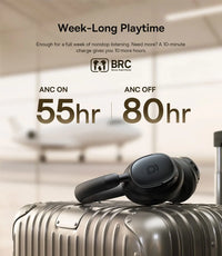 Baseus Bowie MH1 Over-Ear Headphones - 48dB ANC, LDAC Hi-Res, Bluetooth 6.0 | 80H Battery, 36mm Driver, Wireless & Wired
