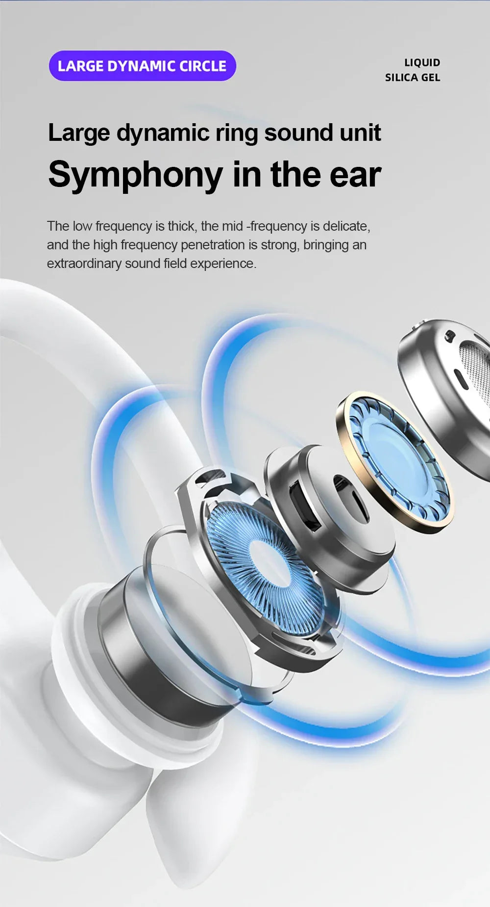 Lenovo LP75 Sports TWS Earphones - Bluetooth 5.3 | ANC, HiFi Stereo, LED Display, Waterproof with Mic & Button Control