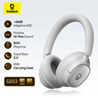 Baseus Bowie MH1 Over-Ear Headphones - 48dB ANC, LDAC Hi-Res, Bluetooth 6.0 | 80H Battery, 36mm Driver, Wireless & Wired
