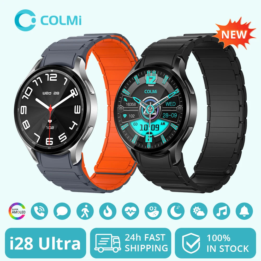 COLMI i28 Ultra AI Smartwatch – 1.43" AMOLED, AI Assistant, Muslim Prayer, Bluetooth Calling | IP68 | Men & Women