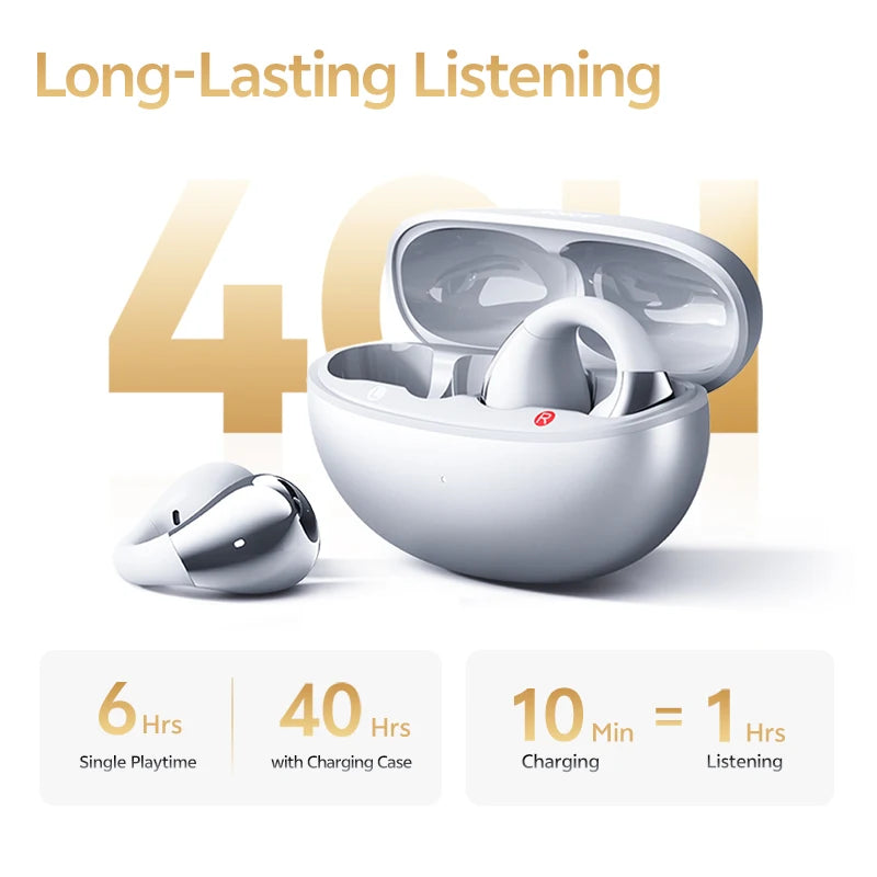 QCY Crossky C30S Open-Ear Clip-On Earbuds with LDAC