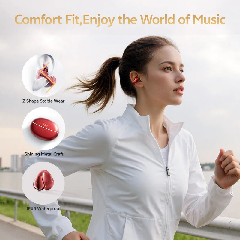 QCY Crossky C30S Open-Ear Clip-On Earbuds with LDAC