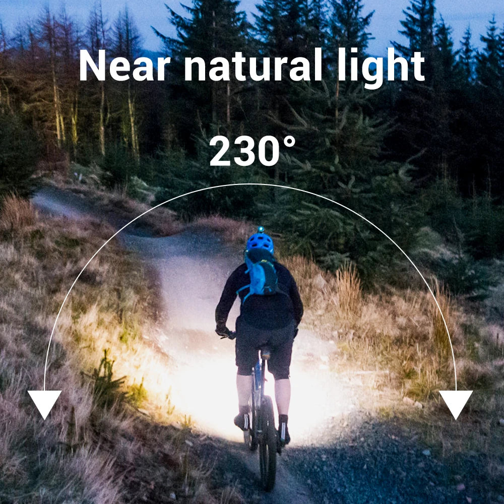 🔦 LumiBeam™ 230° LED Headlamp – Rechargeable Wide-Angle COB Light for Camping, Running & Work