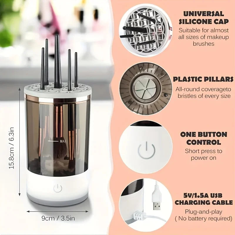 Effortless Electric Makeup Brush Cleaner