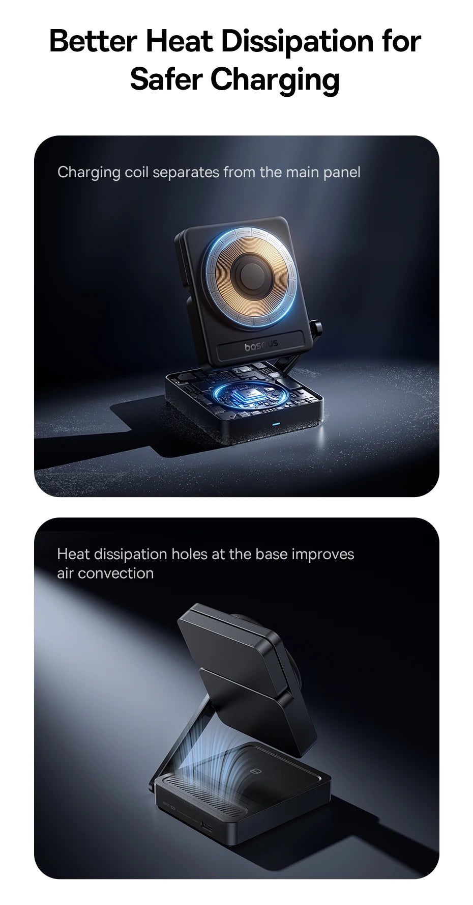 Baseus Qi2.2 3-in-1 Magnetic Wireless Charger - Charge iPhone + Apple Watch + AirPods Together | 25W Fast Charging, No Cable Mess