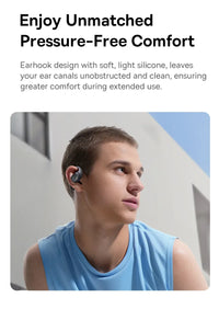 Baseus Eli 10i Fit Open-Ear Air Conduction Earphones - Bluetooth 5.4 | 45Hr Battery, IP54 Waterproof, Dual Connection Sport Earbuds