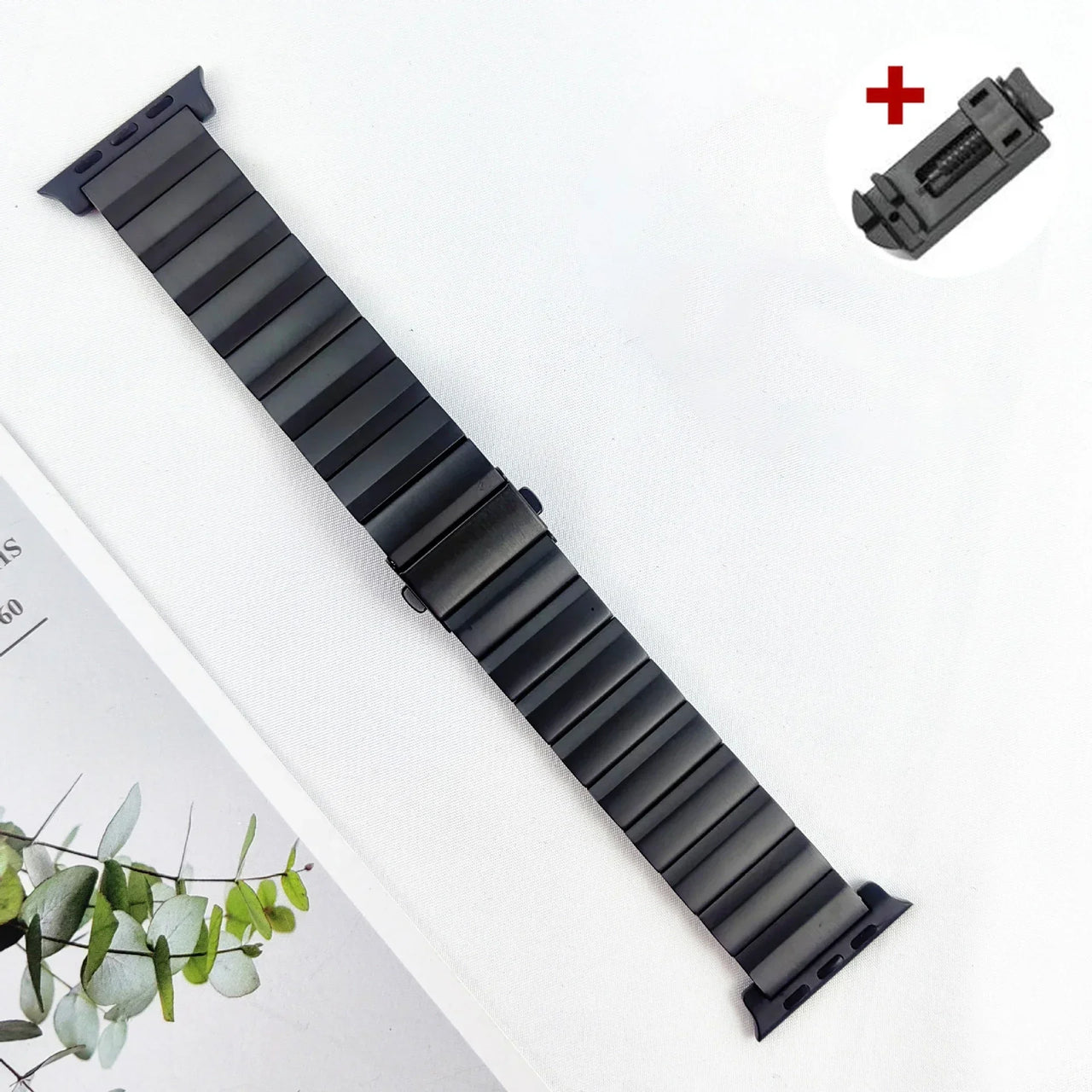 Titanium Apple Watch Band - Men's Business Bracelet for Ultra 3 49mm, Series 11/10 46mm, Series 9/8/7 45/41mm, Series 6/SE/5/4 44/40mm, Series 3/2/1 42/38mm