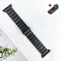 Titanium Apple Watch Band - Men's Business Bracelet for Ultra 3 49mm, Series 11/10 46mm, Series 9/8/7 45/41mm, Series 6/SE/5/4 44/40mm, Series 3/2/1 42/38mm