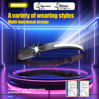 Thumbnail for 🔦 LumiBeam™ 230° LED Headlamp – Rechargeable Wide-Angle COB Light for Camping, Running & Work