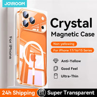 Thumbnail for Joyroom CrystalShield™ Anti-Yellow Magnetic Case for iPhone 17/16 Pro Max – Fingerprint-Proof, Slim, MagSafe Strong