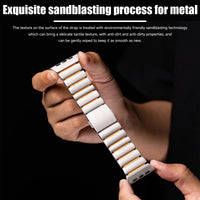 Titanium Silicone Magnetic Apple Watch Band - Luxury Metal Strap for Ultra 3/2/1 49mm, Series 11/10 46mm, Series 9/8/7 45mm, Series 6/SE/5/4 44mm, Series 3/2/1 42mm
