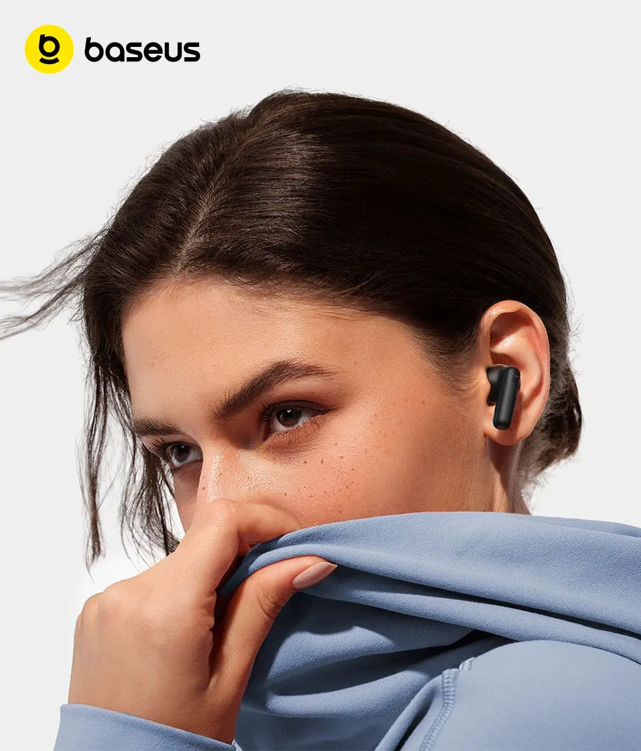 Baseus Bass EP10 Ultra ANC Earbuds - 55dB Noise Reduction, LDAC Hi-Res, Bluetooth 6.0 | 65H Battery, 6-Mic AI ENC, Powerful Bass, Waterproof TWS