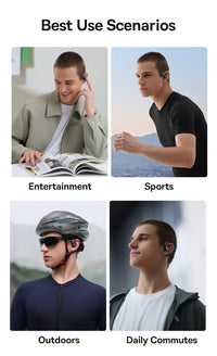 Baseus Eli 10i Fit Open-Ear Air Conduction Earphones - Bluetooth 5.4 | 45Hr Battery, IP54 Waterproof, Dual Connection Sport Earbuds
