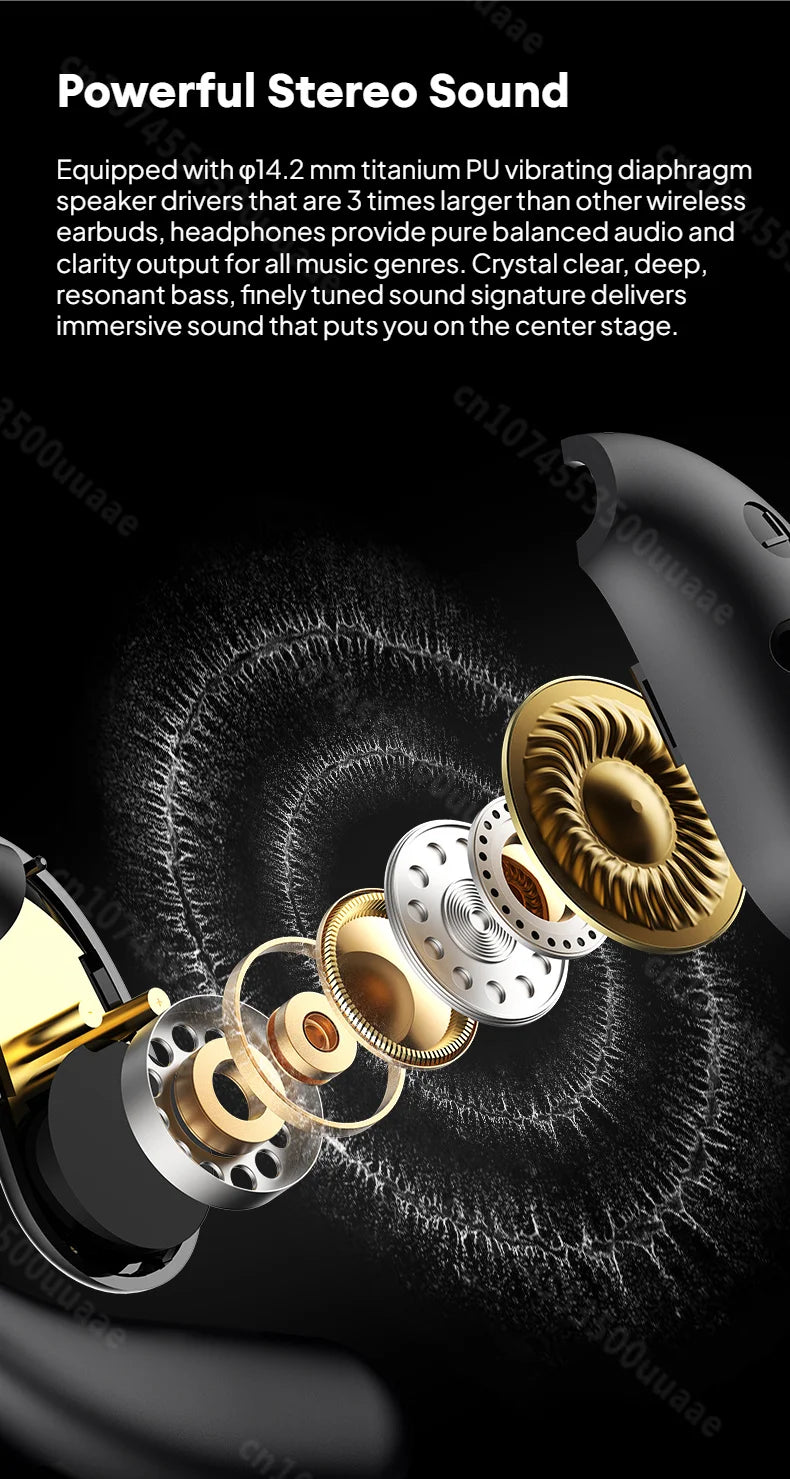 Monster AC360 Open-Ear Air Conduction Headphones - Bluetooth 5.4 | 360° Stereo OWS, 24H Battery, Waterproof Sport Wireless Headset