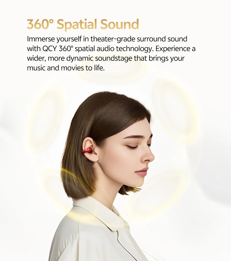 QCY Crossky C30S Open-Ear Clip-On Earbuds with LDAC