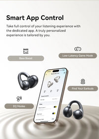 Baseus MC1 Pro Open-Ear Clip Wireless Earbuds - Bluetooth 6.0 Hi-Res | 4-Mic ENC, 40Hr Battery, Waterproof TWS Headphones