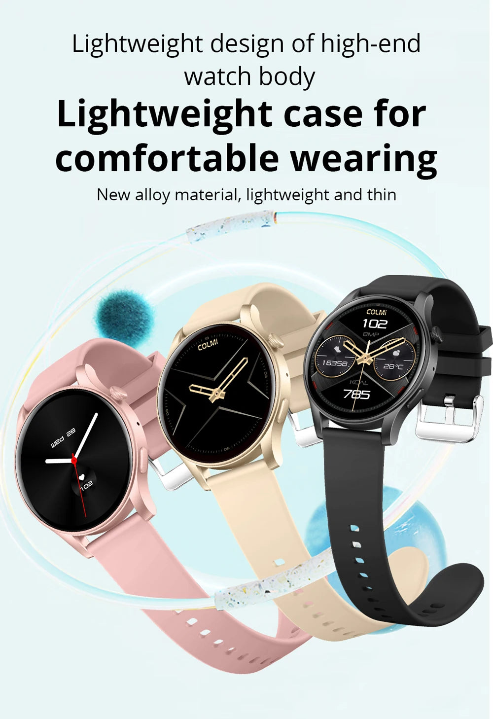 COLMI V73 Smartwatch – 1.43" AMOLED, Bluetooth Calling, Health & Fitness Tracking | Men & Women