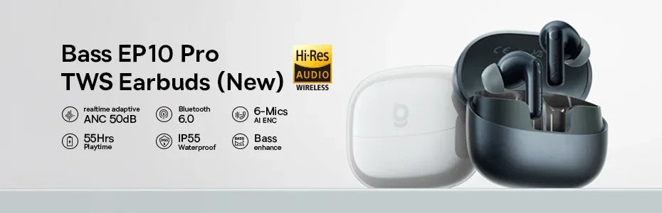 Baseus Eli 10i Fit Open-Ear Air Conduction Earphones - Bluetooth 5.4 | 45Hr Battery, IP54 Waterproof, Dual Connection Sport Earbuds