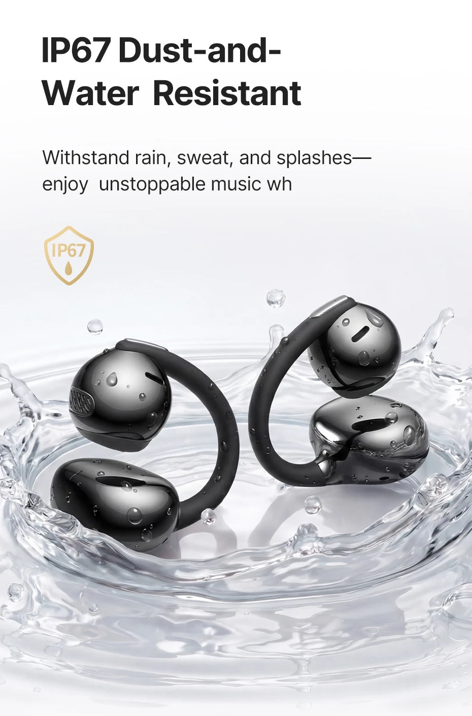 Baseus Bowie MC2 AIR Clip-on TWS Earbuds - Bluetooth 6.0 | 4-Mic ENC, 4 Drivers, Open-Ear Ear Clip, Waterproof Sport Wireless Earphones